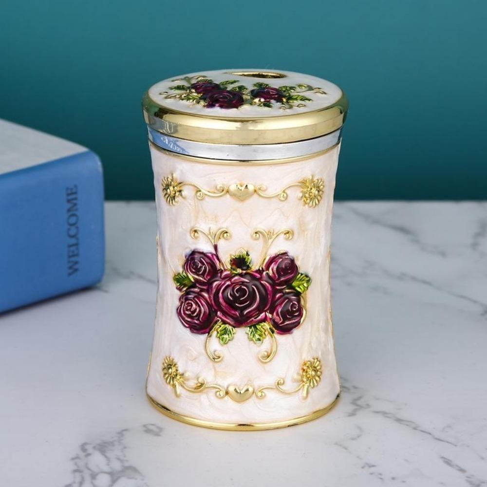 

1шт печатная коробка для зубочисток пластиковый диспенсер для зубочисток коробка для хранения зубочисток настольное украшение домашний гаджет Gold&White&Purple