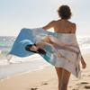 1PC Ultra-Soft Microfiber Beach Towel, Humorous Slogan Print, Quick-Dry Absorbent Sand-Free Towel for Swimming Yoga Camping Trav