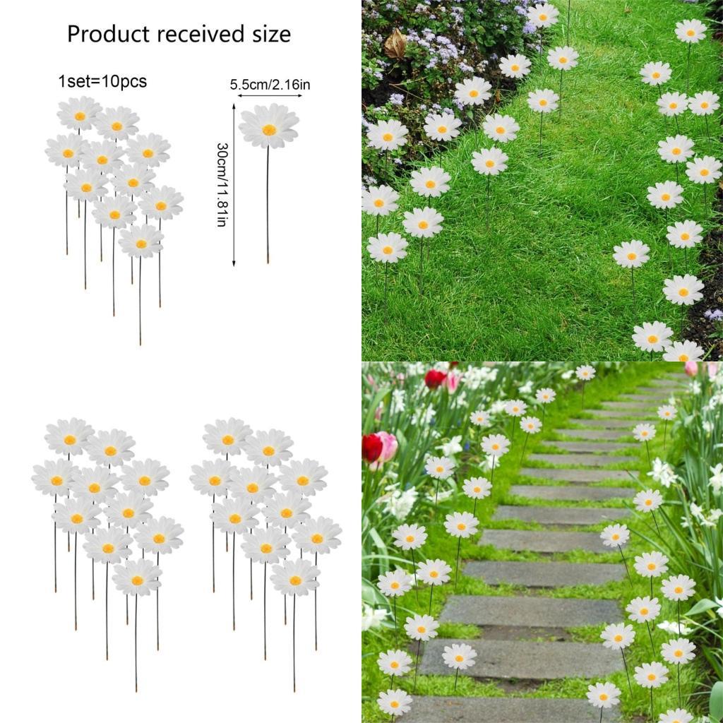 

20pcs Flower Garden Stakes Decoration 3D Stake Yard Plant Lawn Ornaments Flower Pot Insert Outdoor X3UC CN
