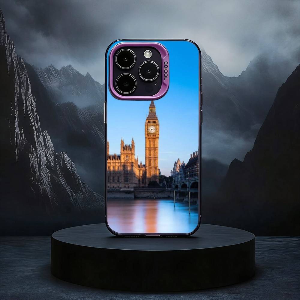 L-London B-Big B-Ben Black Candy silver phone case Phone Case For iPhone17,16,15,14,13,12,11 Plus,Pro Max