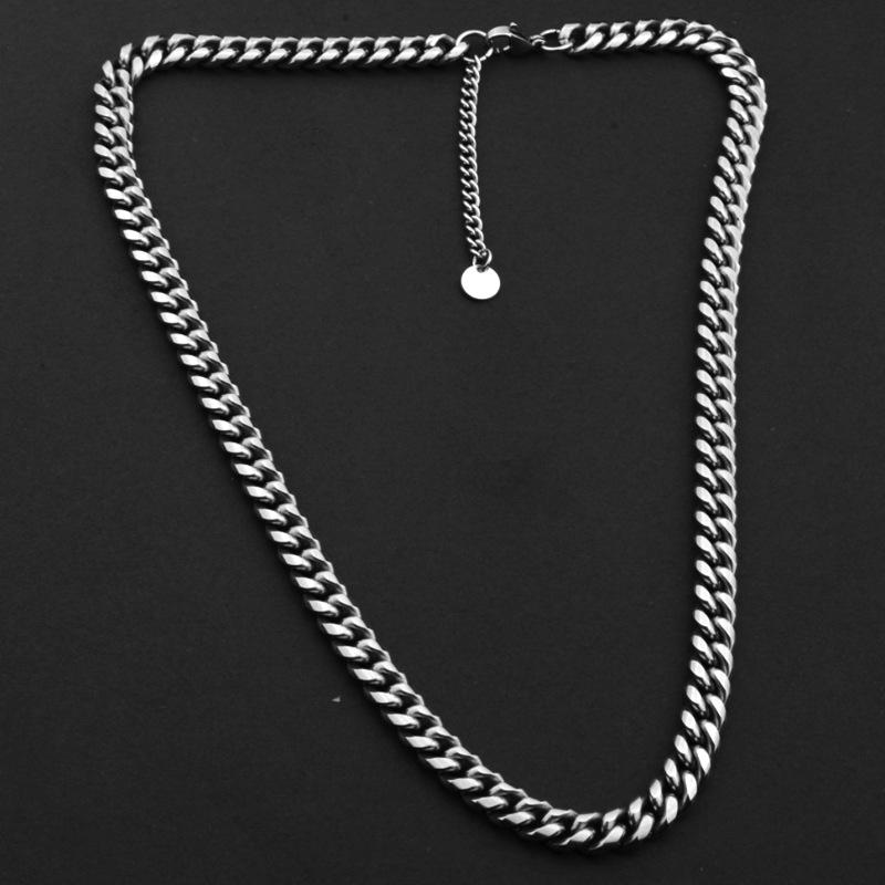 Cross Cuban Chain: Trendy Titanium Steel Necklace for Men  Women