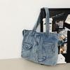 Fashion Casual Large Capacity Denim Bag Women'S Simple Versatile Shoulder Bag Commuter Underarm Bag