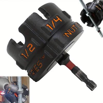 Nut Remover Bolt Extractor Tool Nut Zipper Drill Attachment for Conduit Racks Socket Wrenches