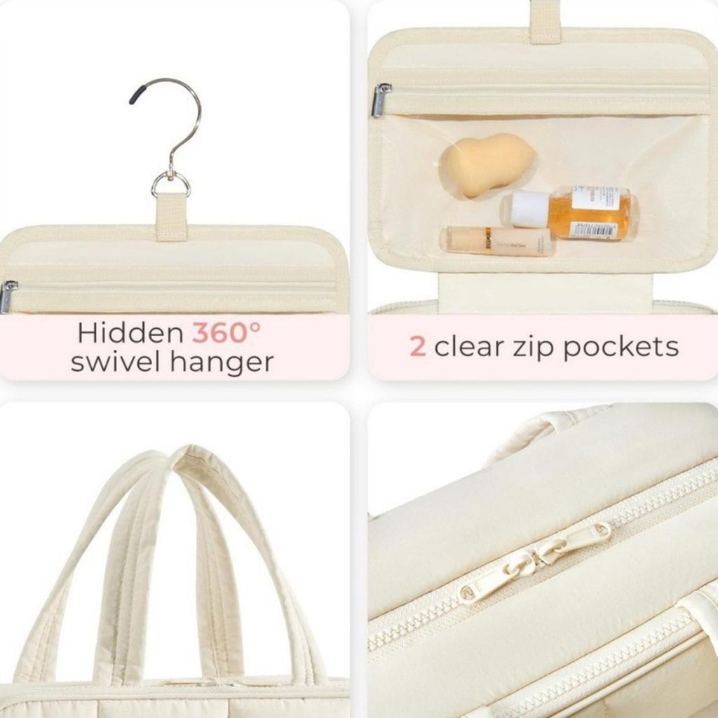 Multifunktionale Kulturtasche Aufbewahrungstasche zum Aufhängen Badezimmer Groß Tragbare Aufbewahrungsbox Kosmetikkoffer für Make-up Frauen