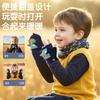 Autumn and Winter Children's Flip Gloves Half-finger Boy and Girl Cute Cartoon Dinosaur Winter Warm Writing Gloves
