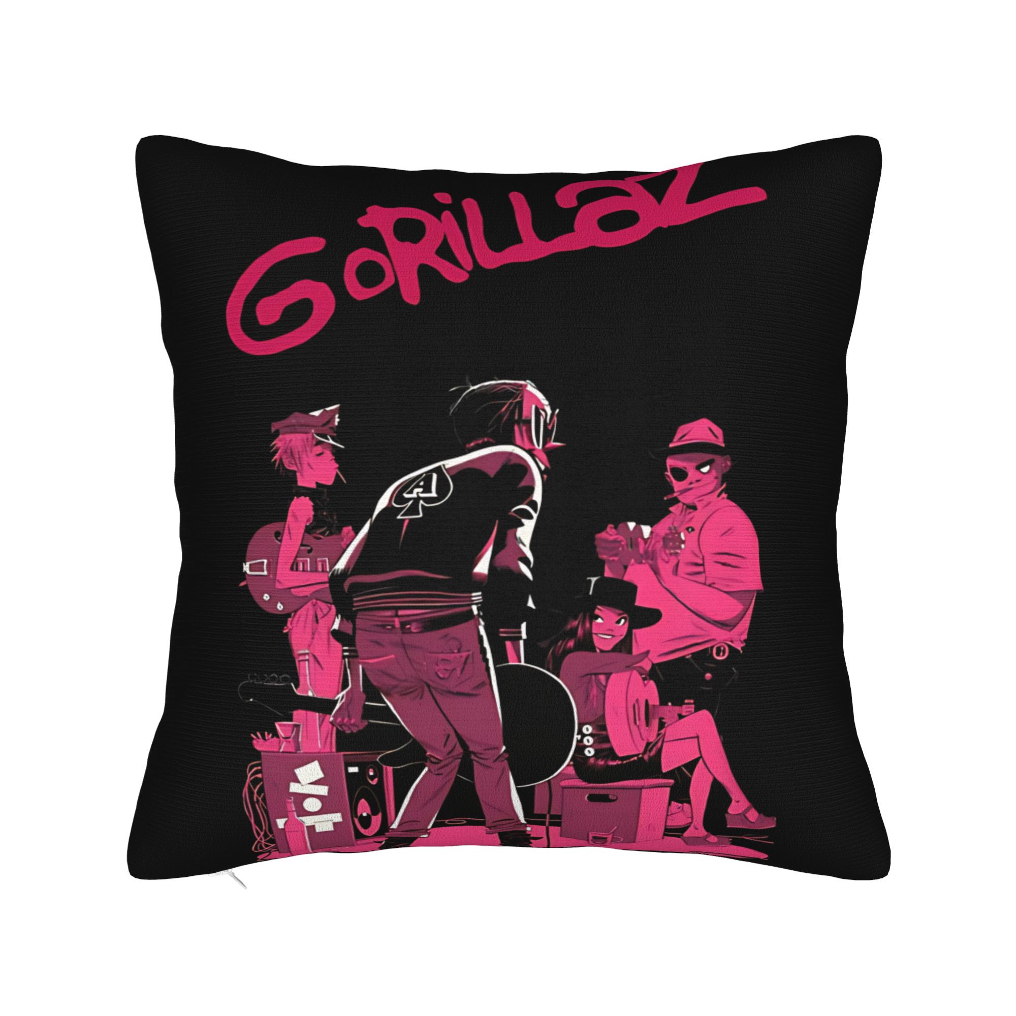Домашний Декор Наволочки Gorillaz Мерч Виртуальная Группа Мультяшные Наволочки Квадратные Разных Размеров 12x12in 30X30cm