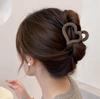 Women's Matte Milk Coffee Hair Claw Clip - Large, Cute Shark Clip Headdress