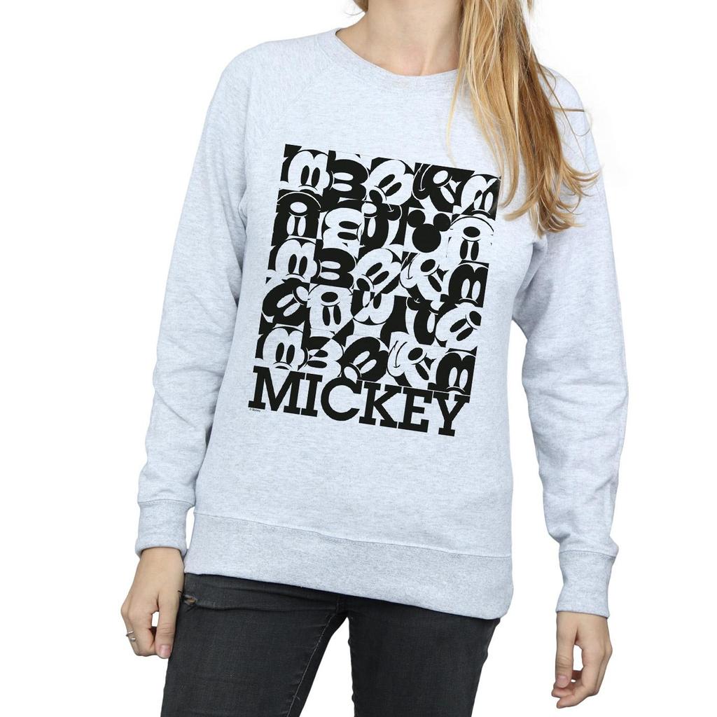Disney Damen/Damen Mickey Mouse Grid Sweatshirt