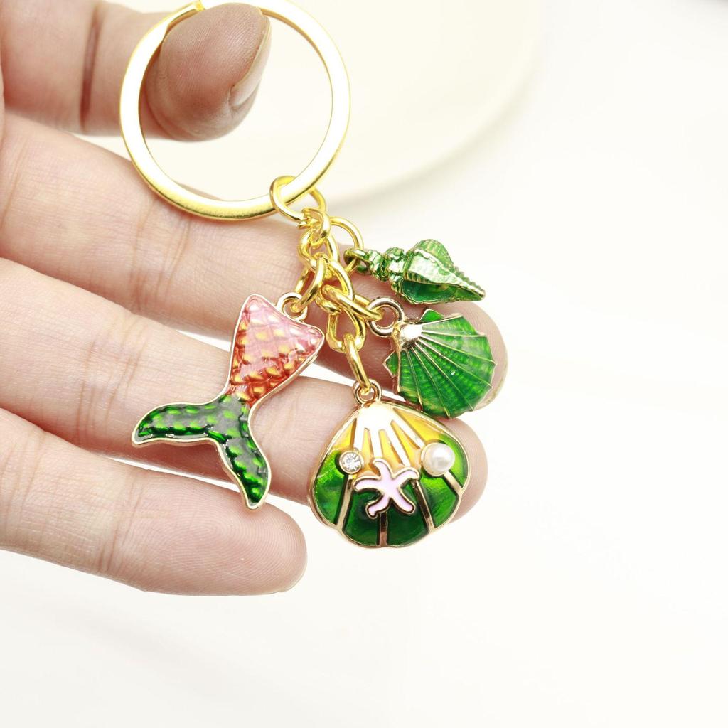 Creative Ocean Starfish Shell Keychain Pendant Ornament Accessories