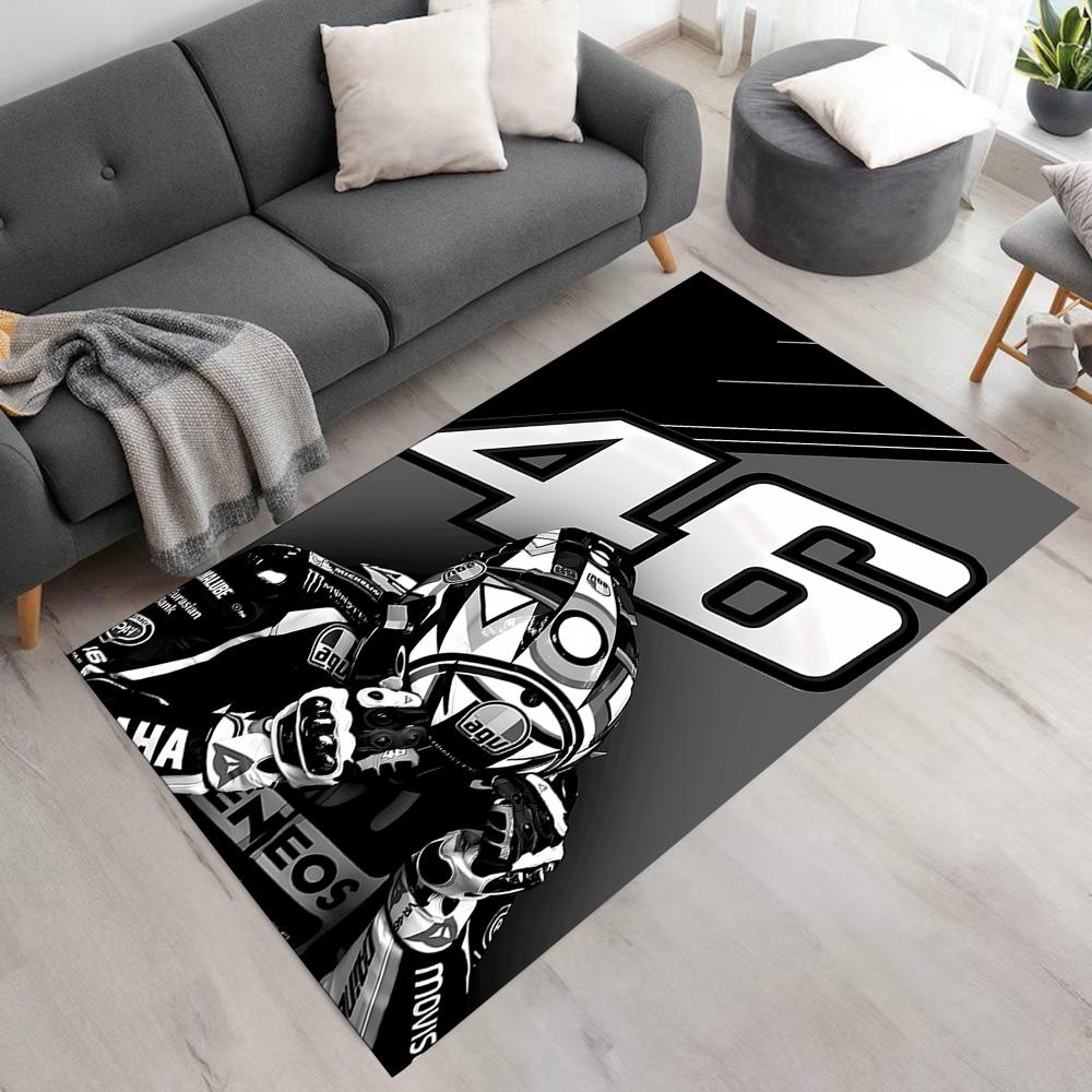 Motorcycle Legend Floor Mat Suitable for Game Room Living Rooms Dining Room Playrooms Antislip Carpet Office Home Decor