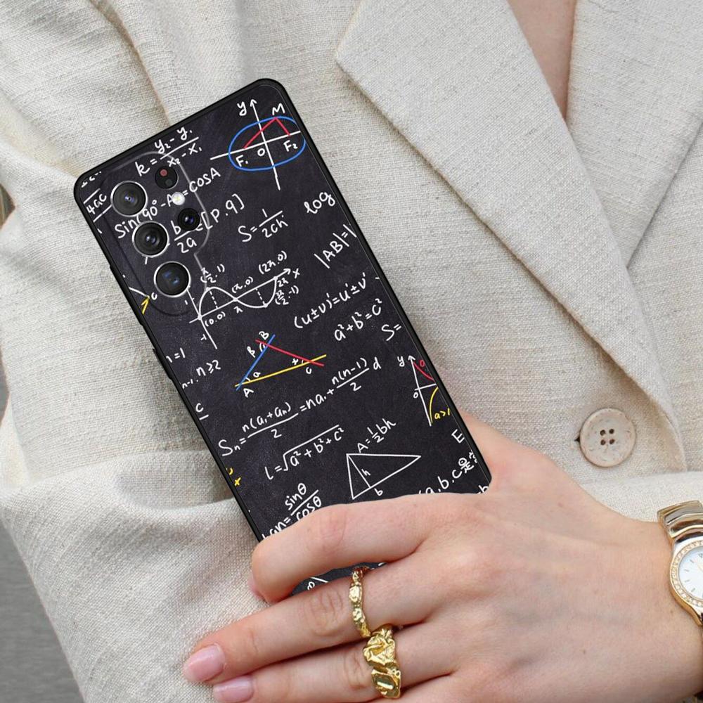 Science Math Physics Formulas Cell Phone Case for Samsung Galaxy S26 Ultra S25 S24 S23 S22 S21 S20 Note10 Cover