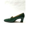 Used Yves Saint Laurent Pumps Green Suede Enamel Bijou 36 (23cm) Heel 6cm