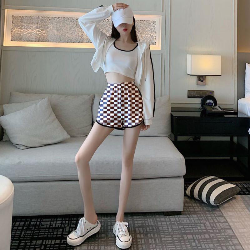 Home Shorts Running Shorts Women's Summer Ultra Thin Comfortable Loose Casual Plus Size Wide Leg High Waist A-line Sports Hot Pants