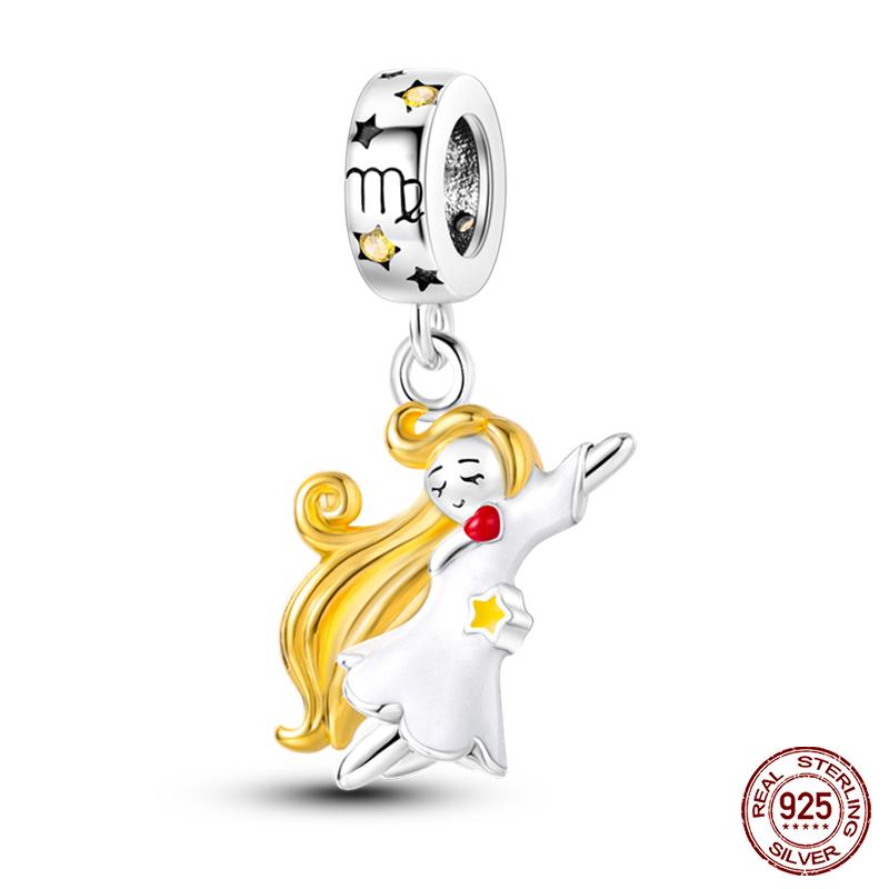 Copper Golden Series Star Moon Pyramid Sunflower Charms Beads Fit Qikaola Original Bracelet Luxury Diy Jewelry Gift