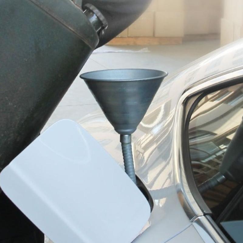 Universal Oil Funnel with Strainer Screen Metal Long Neck Funnel Spout Funnel for Automotive Oils Vehicles Fuel Liquids