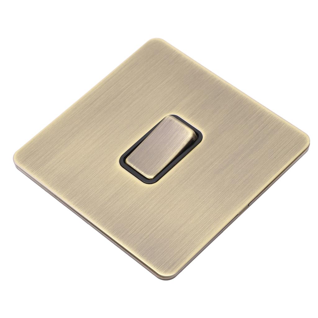 Wall Toggle Switch Single Open Rocker Double Control AC250V Square Edge Antique Brass Stainless