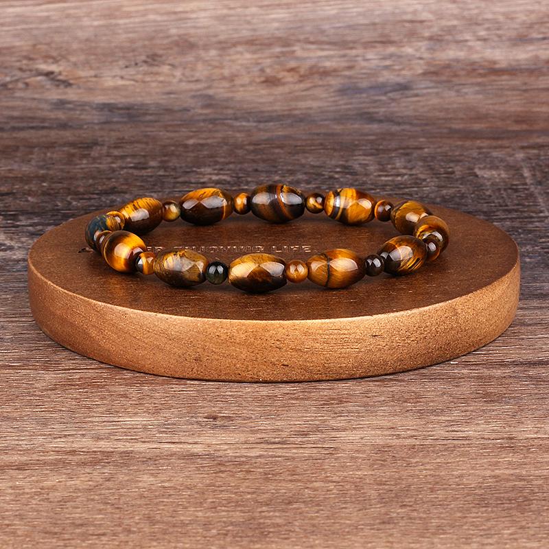 Natürlicher facettierter Tigeraugenstein Reiki-Armbänder Herren Mode Energie Hämatit-Perlen Armbänder für Frauen Seelen Schmuck Geschenk Pulsera