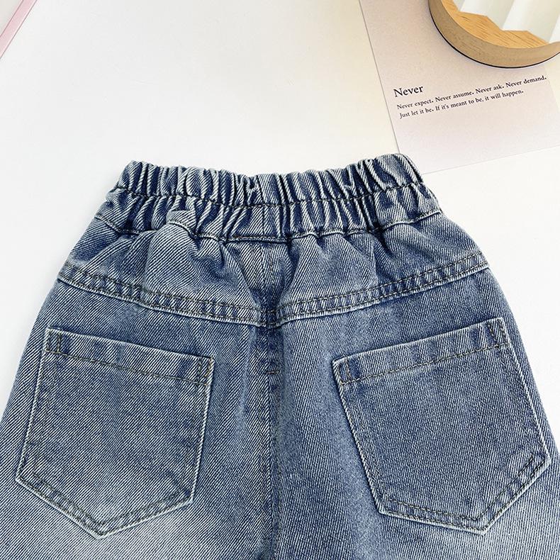 Weiche Wide-Leg Jeans aus Denim für Mädchen - Neuheit Frühjahr 2026