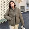 Small down cotton jacket short three-button bread jacket casual jacket stand-up collar down cotton jacket batch