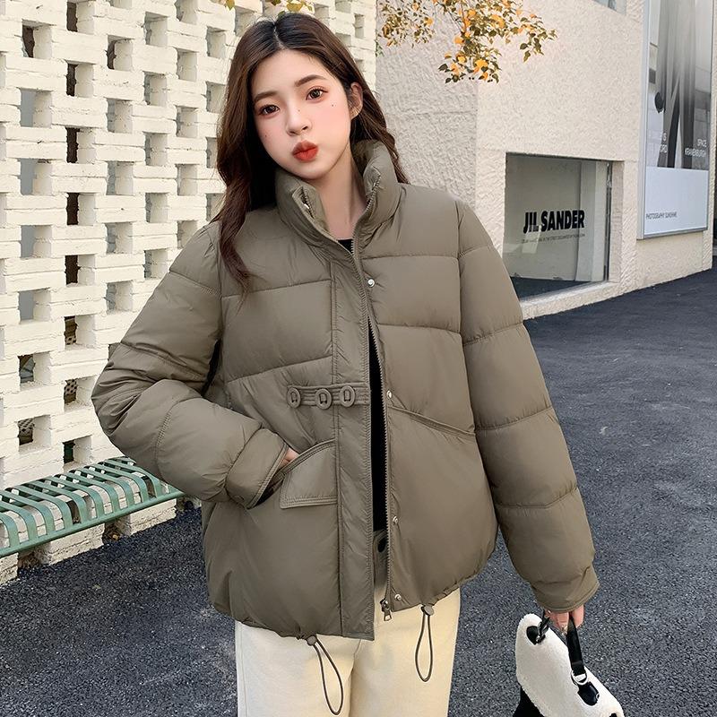 Small down cotton jacket short three-button bread jacket casual jacket stand-up collar down cotton jacket batch