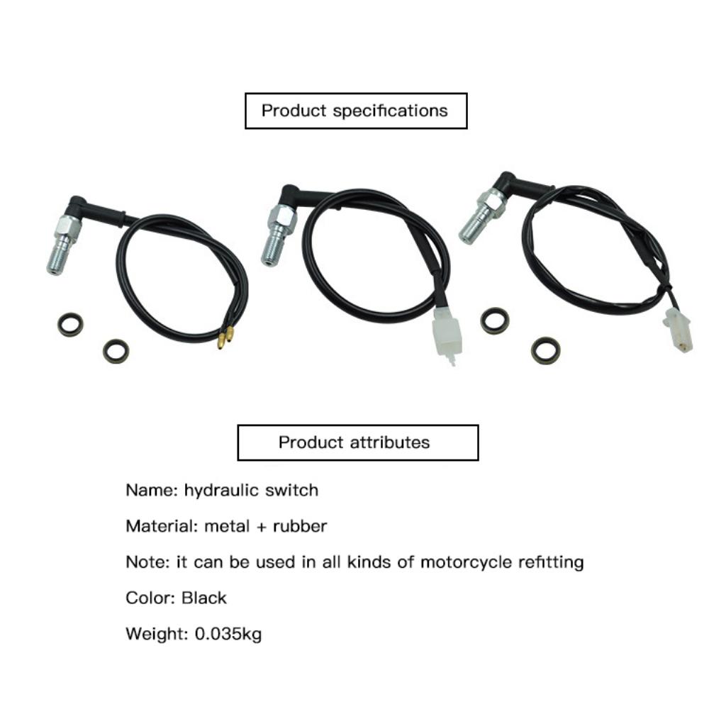 Motorrad Hydraulischer Bremsdruckschalter Winkel 125 Hakenstecker Banjo-Schraube 10mmx1,25 Steigung Für Einleitungs-Hydraulikbremssystem