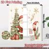 2pcs,Curtains Cute Christmas Santa Reindeer Tree Modern Light Filtering Curtains Durable Polyester Curtains Decorations For Home