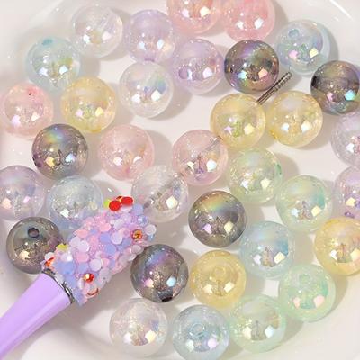 10 Stück Acrylperlen 12mm Runde Perlenkette für DIY Schmuckherstellung, Handybänder, Perlenstifte, Schlüsselanhänger-Zubehör