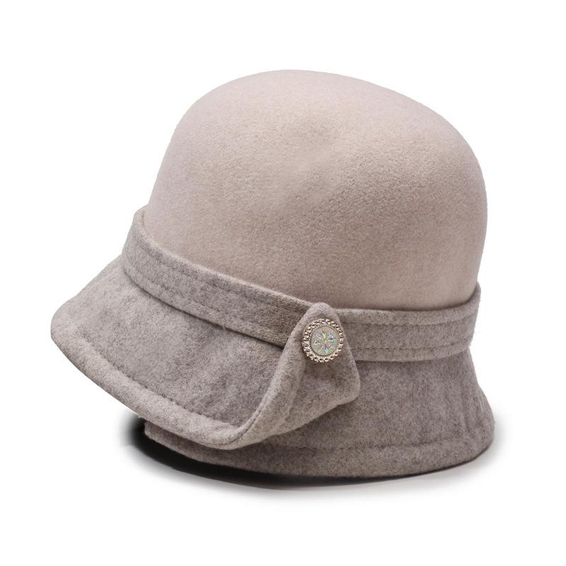 Damen Herbst/Winter Wollfilzhut - Trendig, Warm, Kuppel Eimer/Fedora Stil