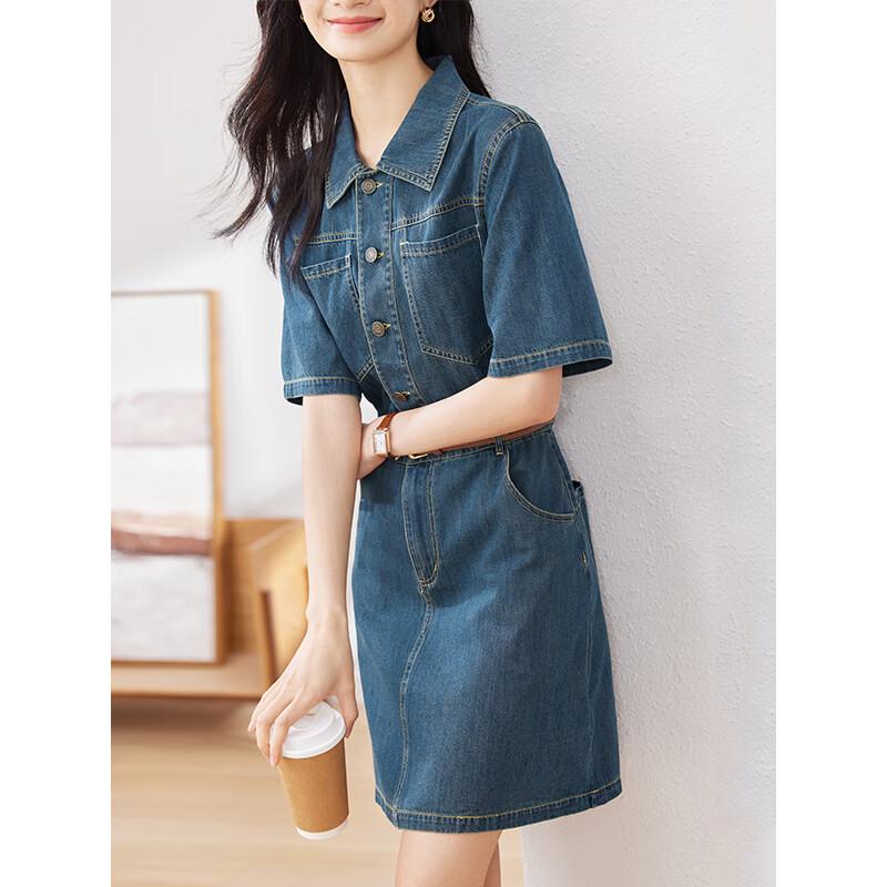 Vintage Denim Shirt Dress