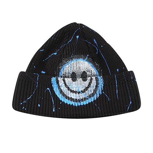 Deomaedeuniseu Hand Work Four Season Sgn Smile Beanie_Bk/Bl