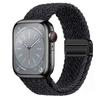 Geflochtenes Solo Loop-Armband aus Nylon für Apple Watch Band Ultra2 49 mm 9 8 7 41 mm Metall-Magnetarmband 45 mm 6 5 4 SE 44 mm verstellbarer elastischer iWatch-Gurt