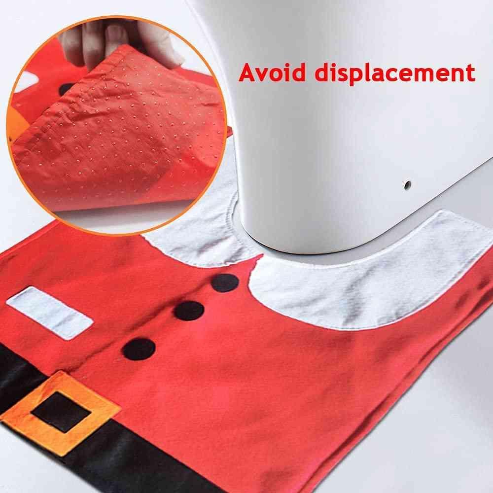 Christmas Bathroom Accessories Xmas Decor Christmas Supplies Toilet Decoration Toilet Seat Cover