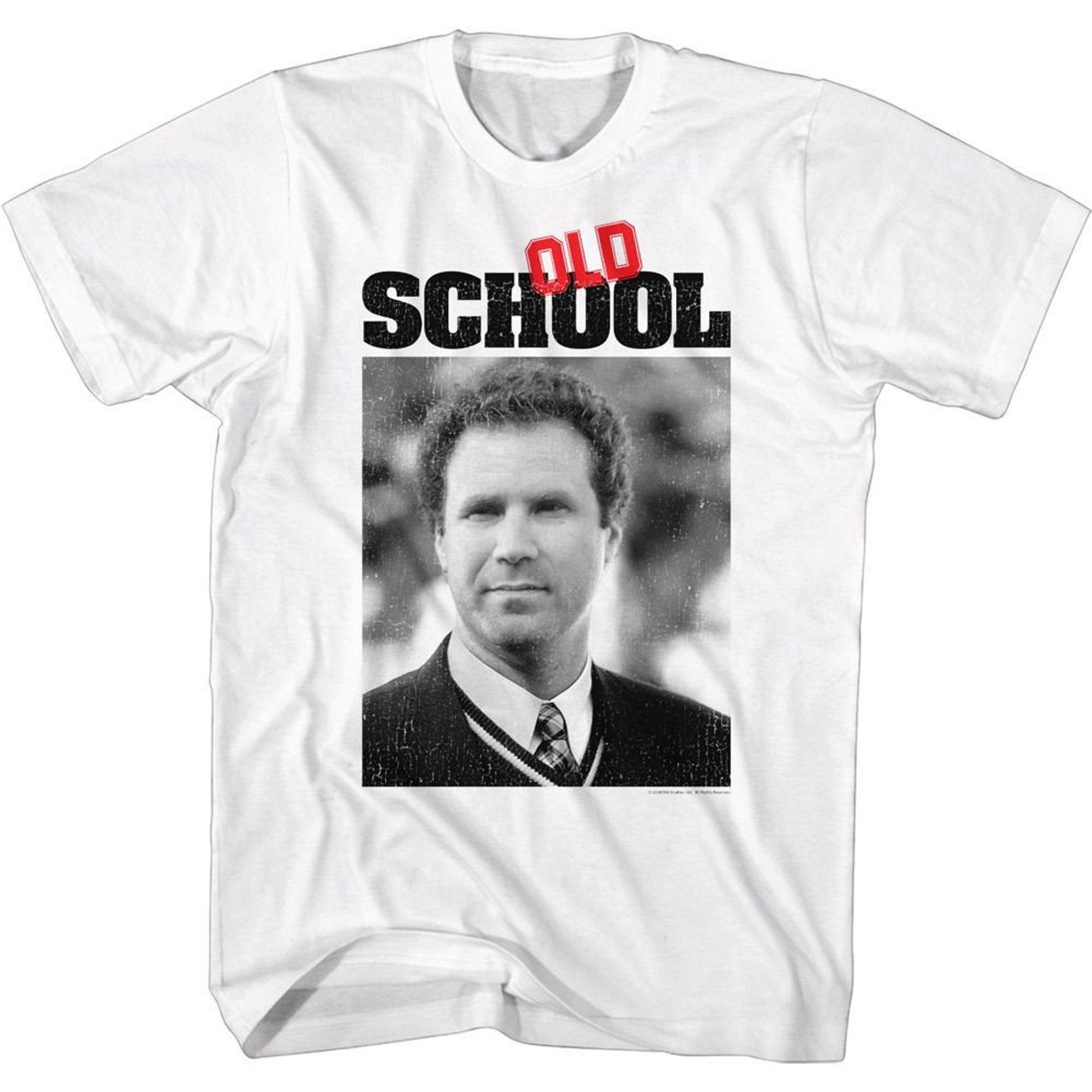 Old School Frank & Logo White Adult T-Shirt L
