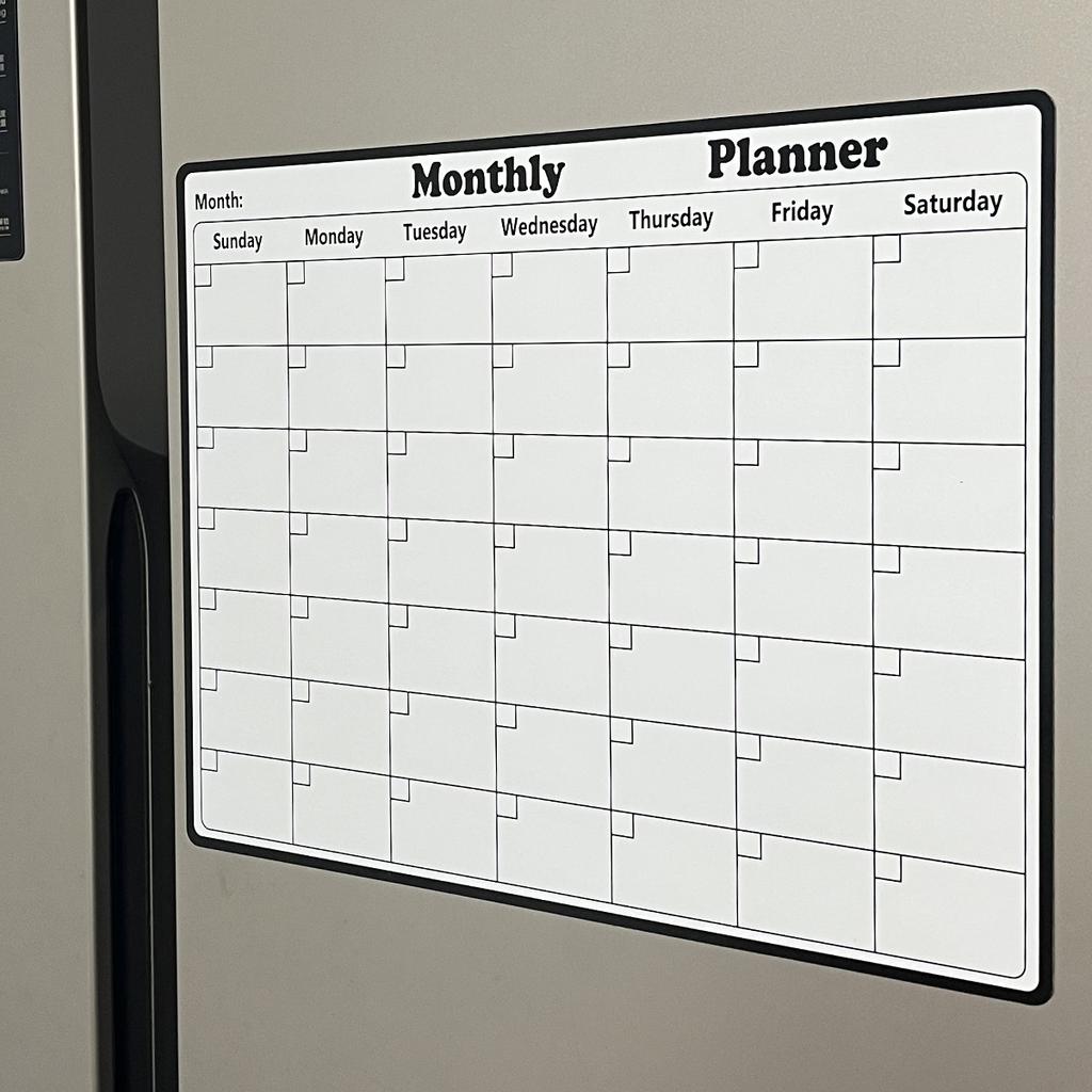 Magnetic Calendar Dly Erased Refrigerator Soft Magnet Month Plan Week Schedule Notepad Kitchen Refrigerator Decoration