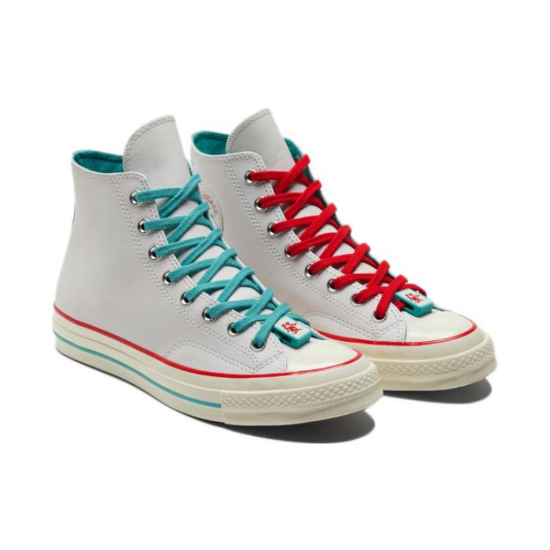 Converse Chuck Taylor All Star 1970s Leather Versatile High-Top Canvas Shoes Unisex White