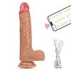 Spina anale con vibratore realistico per vibratore con 9 vibrazioni e 9 modalità telescopiche per donna, giocattolo sessuale con aspirazione per silicone liquido Paly a mani libere