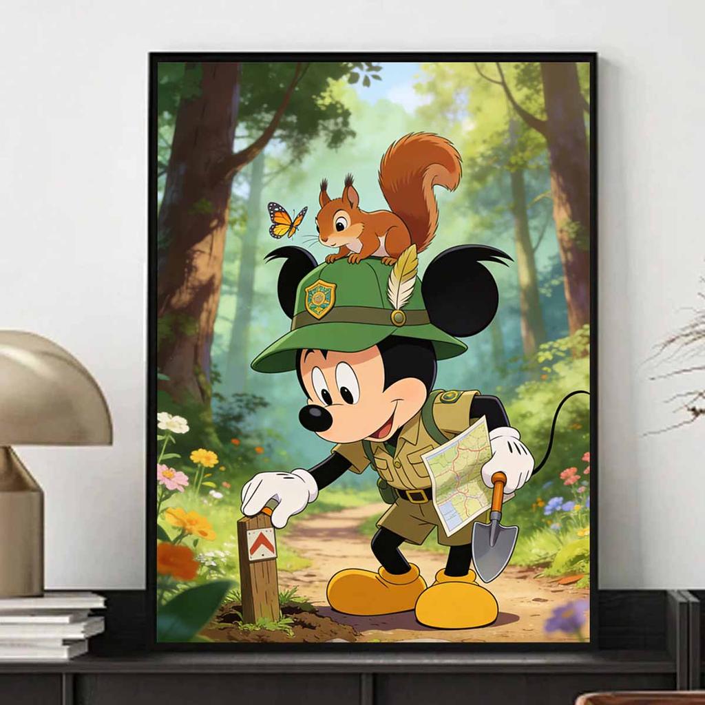 Disney diamond painting handmade diy mosaic Mickey Mouse explorer forest squirrel butterfly rhinestone kit home decoration gift
