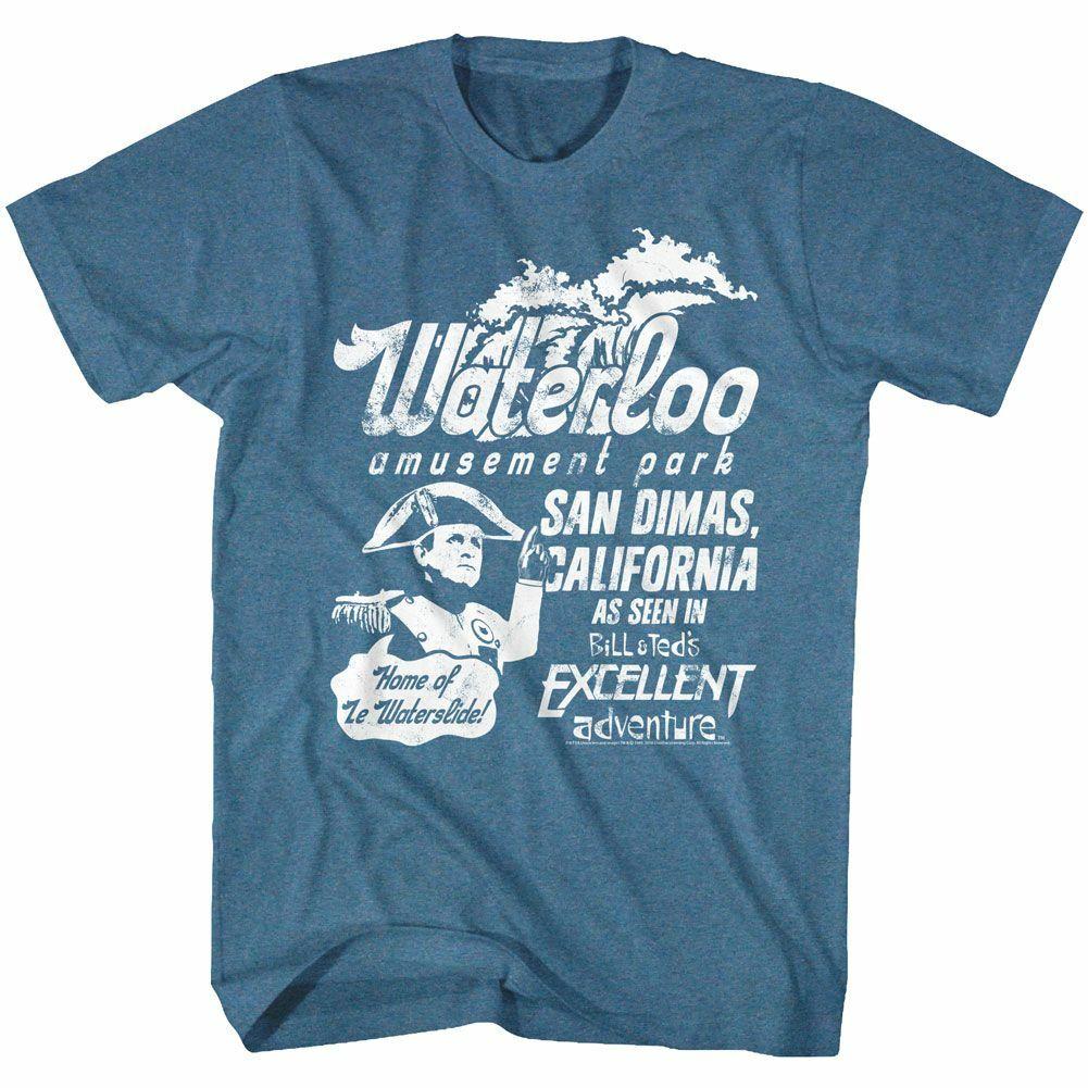 Bill and Ted Waterloo Blue Heather Adult T-Shirt M