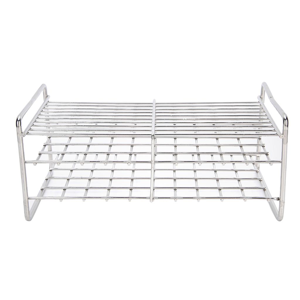 Square Hole Tube Holder Laboratory Equipment Corrosion Resistant Stainless Steel 50 Hole