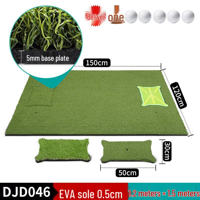 PGM Double Grass Golf Swing Practice Mat for Indoor & Outdoor Use