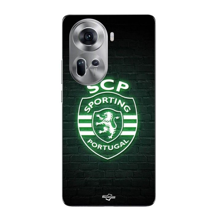 Coque Pour Oppo Reno 11 5g SCP sporting portugal lumineux fond noir Maniacase