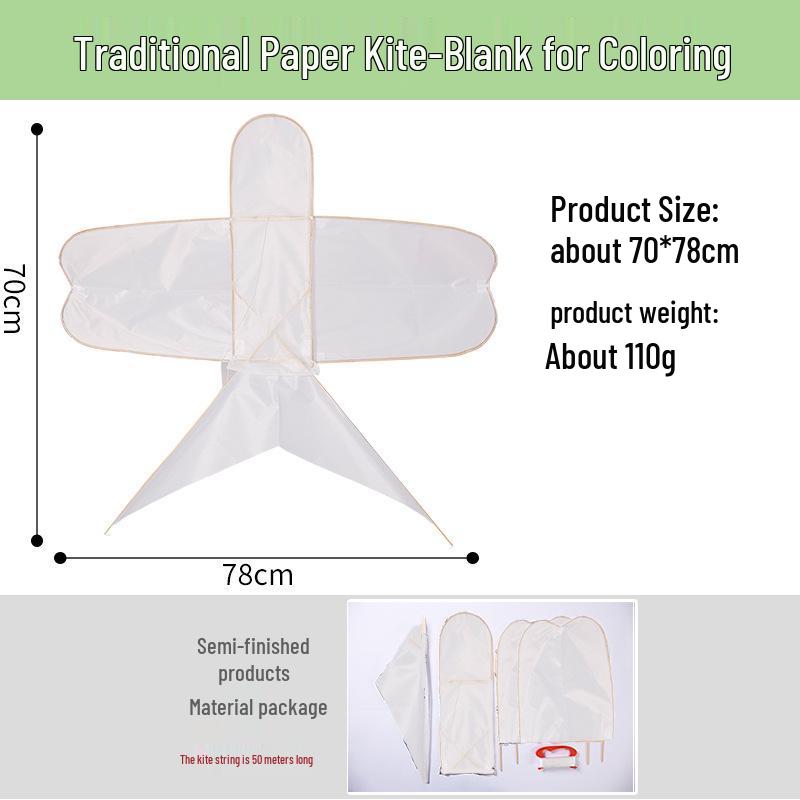 Children s DIY Kite Kit: Easy-Fly, Hand-Painted, Doodle & Color Your Own Paper Kite