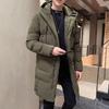 Men's 5XL-8XL Korean Style Cold-Proof Winter Jacket - Trendy, Thick, and Warm Mid-Length Cotton Coat
