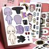 Korean Kpop Cute Dress-Up Stickers: 24 Large Sheets - Idol Witch Hunter Group, Handmade Decompression Stickers.
