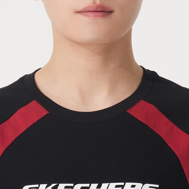 Skechers Fashion Sports Series Comfortable Breathable Casual Short Sleeve T-Shirt Unisex Tops Firecracker-Red P225U126-00GZ