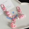 Pink Pig Pink Pig Metal Keychain Resin Pig Food Keychain  Mobile Pendant