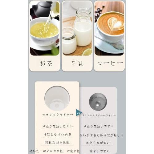 TIMDU 316 Stainless Steel Thermos Cup with Ceramic Liner, Portable Coffee Cup, Keeps Coffee Warm and Cool, High-Quality Design, 520ml Large Capacity,