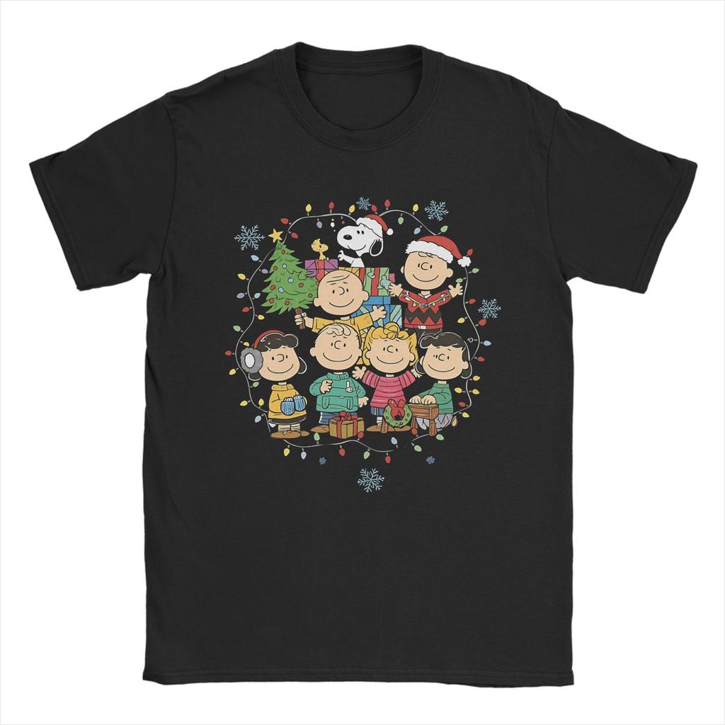 Snoopys Christmas 2025 Snow Winter Tshirt Unisex Women T Shirts Tee Snoopys Marry Christmas Graphic Tshirt Clothing Cotton
