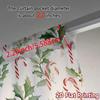 2pcs,Curtains Christmas Candy Cane Holly Botanical (3) Chic Curtains&Drapes Semi-Sheer Curtains Room Decor Perfect for Living