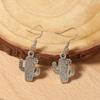 Punk Western Cowboy Style Creative Niche Design Sense Vitality Cactus Ear Hook Earrings Retro Trend